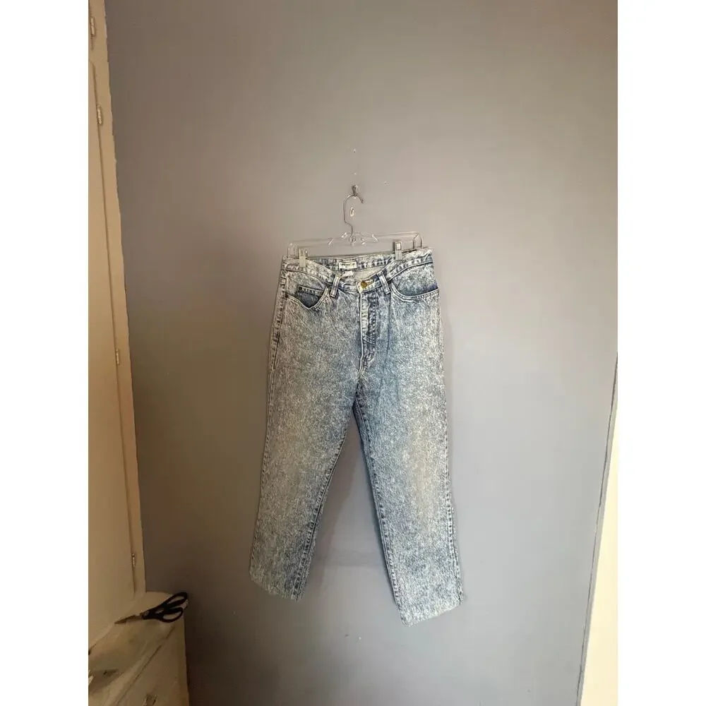 Vintage 80s Guess Georges Marciano Men’s Acid Wash Tapered Jeans USA Sz 34